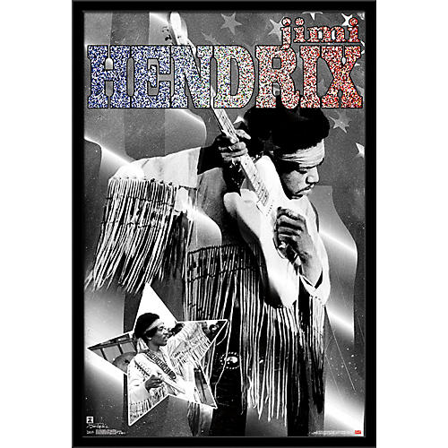 Jimi Hendrix - Stars And Stripes Poster