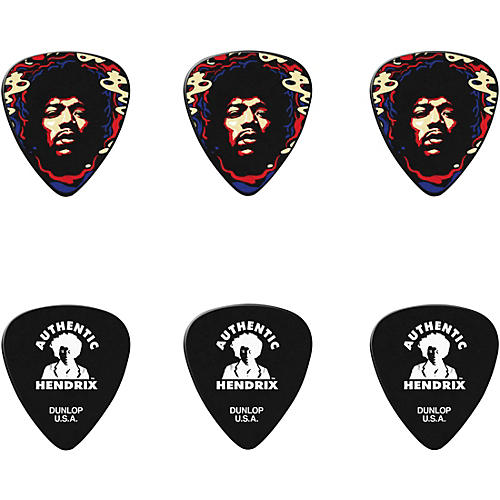 Dunlop Jimi Hendrix '69 Psych Series Guitar Picks & Tin Star Haze 6 Pack