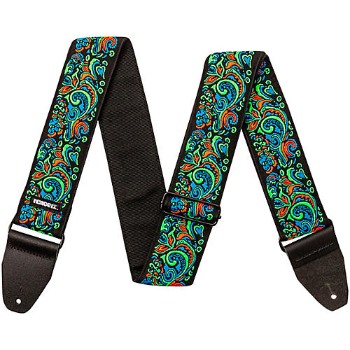 Dunlop Jimi Hendrix Blacklight Love Drops Guitar Strap Blue