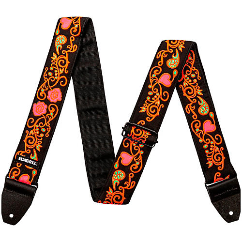 Dunlop Jimi Hendrix Blacklight Monterey Guitar Strap Orange