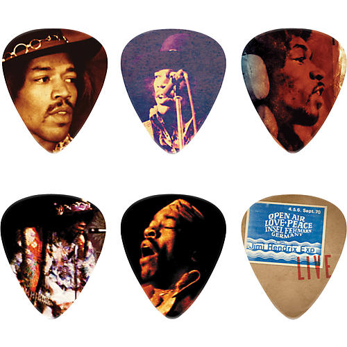 Jimi Hendrix Hear My Music Pick Tin with 6 Medium Picks