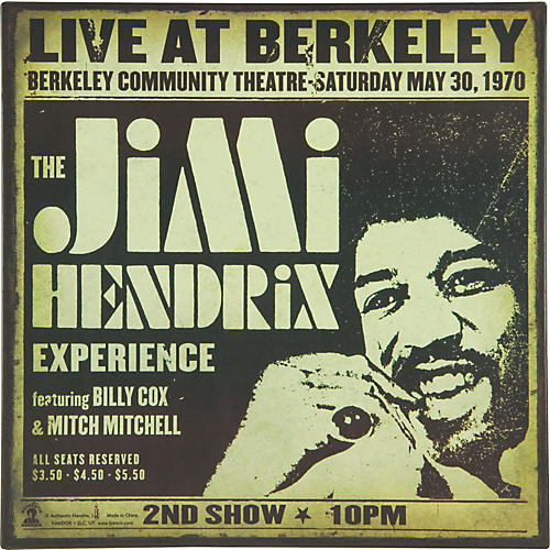 Jimi Hendrix Live Metal Sign