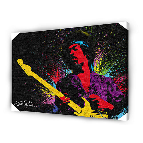 Jimi Hendrix Paint Canvas Poster