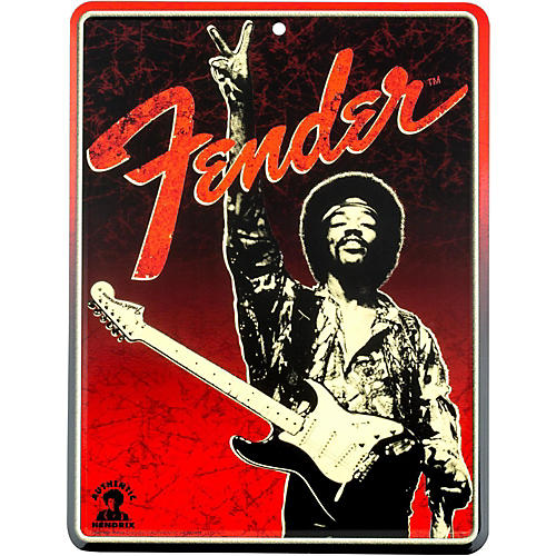 Jimi Hendrix Peace Sign Tin Sign