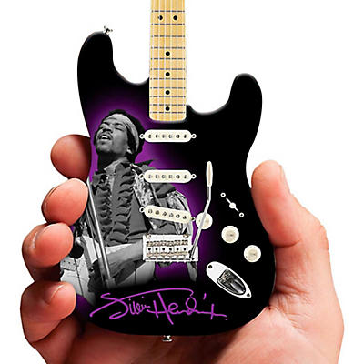 Axe Heaven Jimi Hendrix Photo Tribute Fender Stratocaster Miniature Guitar Replica Collectible