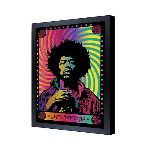 Jimi Hendrix Psychedelic 3D Framed Poster