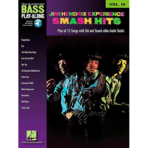 Jimi Hendrix Smash Hits: Bass Play-Along Series, Volume 10 (Book/CD)
