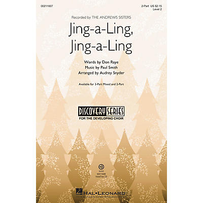 Hal Leonard Jing-a-Ling, Jing-a-Ling (Discovery Level 2) 2-Part arranged by Audrey Snyder