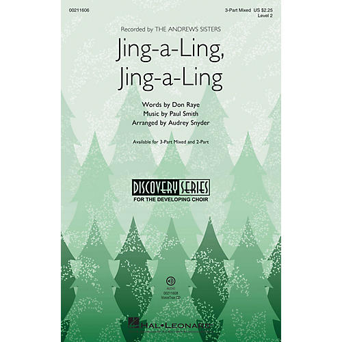 Hal Leonard Jing-a-Ling, Jing-a-Ling (Discovery Level 2) 3-Part Mixed arranged by Audrey Snyder