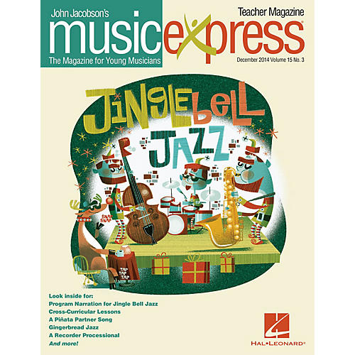 Jingle Bell Jazz Vol. 15 No. 3 (December 2014) Teacher Magazine w/CD Arranged by Emily Crocker