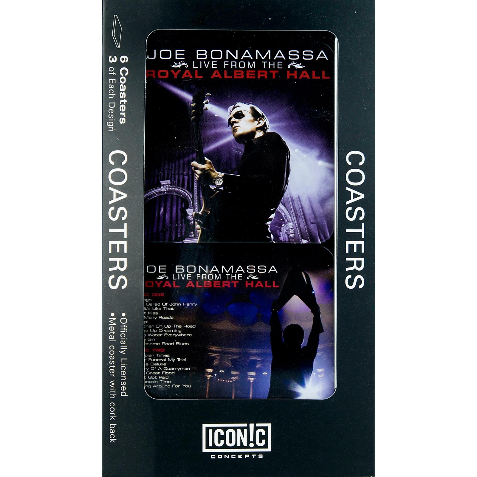 Iconic Concepts Joe Bonamassa 6 piece Coaster Set - Royal Albert Hall ...