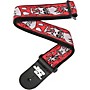 D'Addario Joe Satriani Nylon Guitar Strap - Red/White Up In Flames