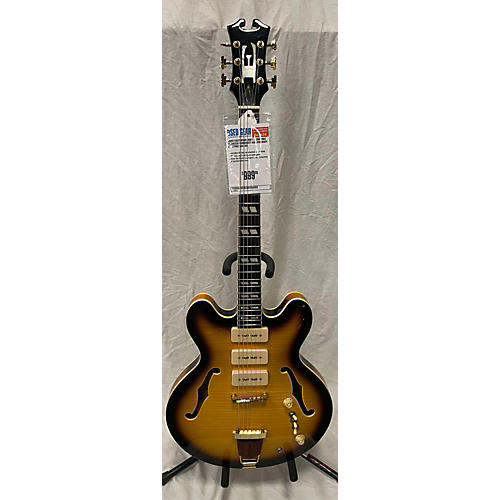 Eastwood Joey Leone RBC Hollow Body Electric Guitar Tobacco Sunburst