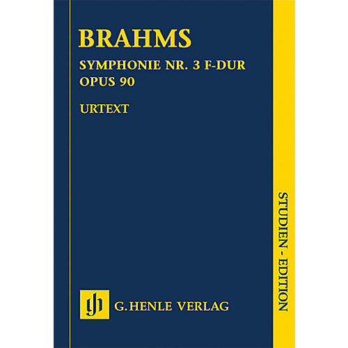 G. Henle Verlag Johannes Brahms - Symphony No. 3 in F Major Op. 90 Henle Music Folios Series Softcover by Johannes Brahms