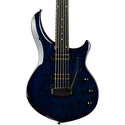 Ernie Ball Music Man John Petrucci BFR Majesty 6 Quilt Top Electric Guitar Blue Ink