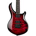 Ernie Ball Music Man John Petrucci BFR Majesty 6 Quilt Top Electric Guitar Red NebulaM018532