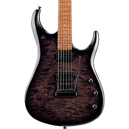 Ernie Ball Music Man John Petrucci JP15 Quilt Maple Top Electric Guitar Transparent Black