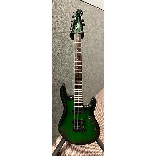 Sterling by Music Man John Petrucci JP157 7 String Solid Body Electric Guitar Trans Green