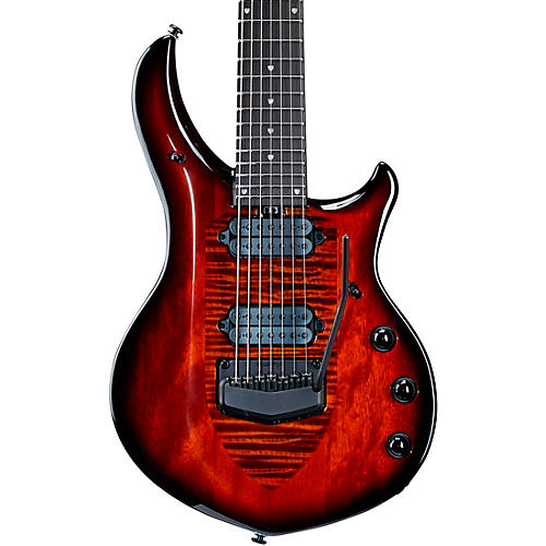 Ernie Ball Music Man John Petrucci Majesty 7 Black Hardware Electric Guitar Ember Glow