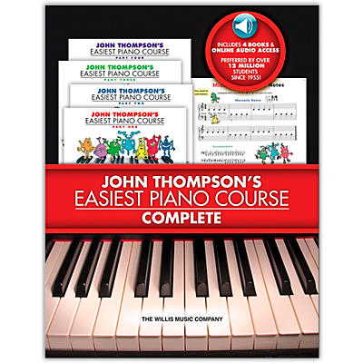 Willis Music John Thompson's Easiest Piano Course Complete boxed Set (Books 1-4 With Online Audio)