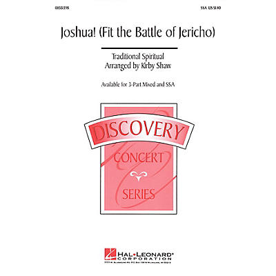 Hal Leonard Joshua! (Fit the Battle of Jericho) 3-Part Mixed Arranged by Kirby Shaw