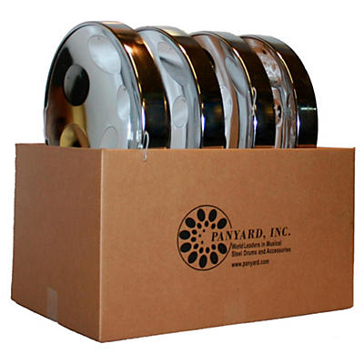 Panyard Jumbie Jam Educator's Steel Drum 4-Pack With Floor Stands