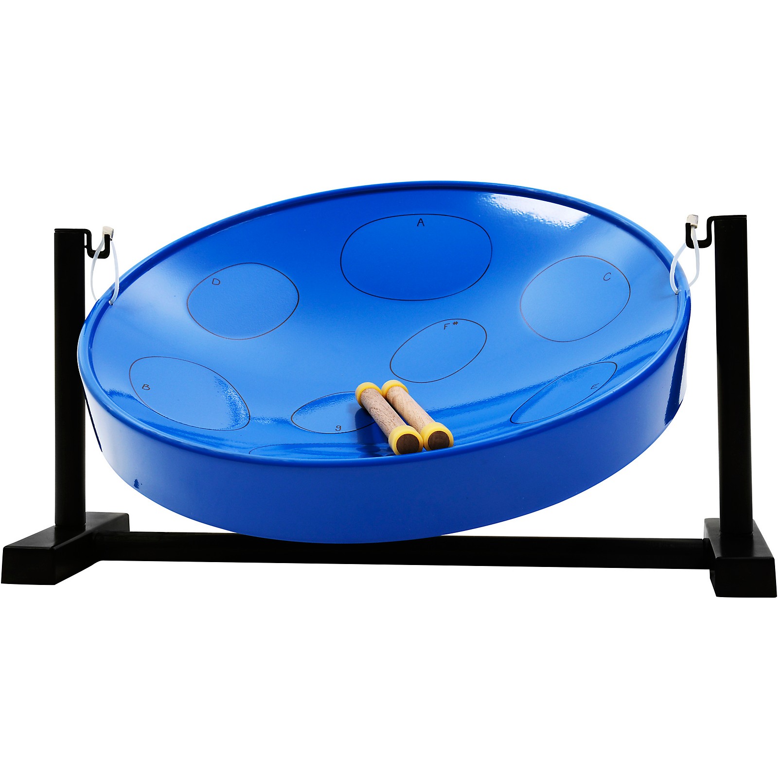 Panyard Jumbie Jam Steel Drum Kit with Table Top Stand Blue Musician