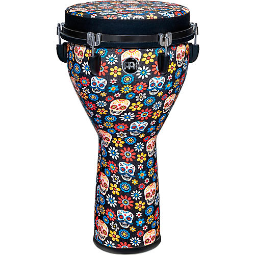 MEINL Jumbo Djembe with Matching Synthetic Designer Head 12 in. Day of the Dead