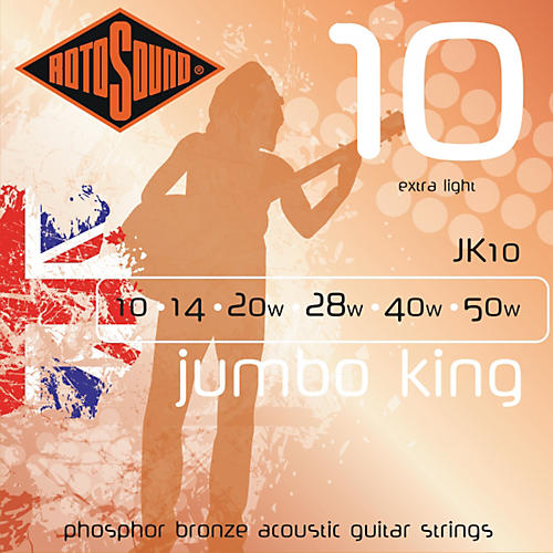 Jumbo King Extra Light Phosphor Bronze Acoustic Guitar Strings