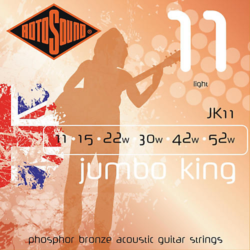 Jumbo King Light Phosphor Bronze Acoustic Guitar Strings