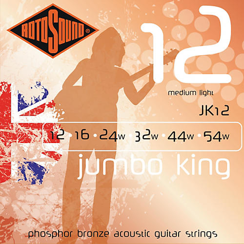 Jumbo King Phosphor Bronze Acoustic Guitar Strings Medium Light