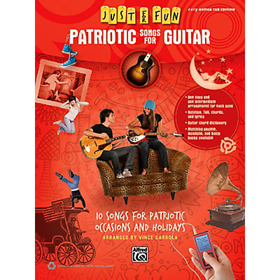 Alfred Just for Fun Patriotic Songs for Guitar Easy TAB Book