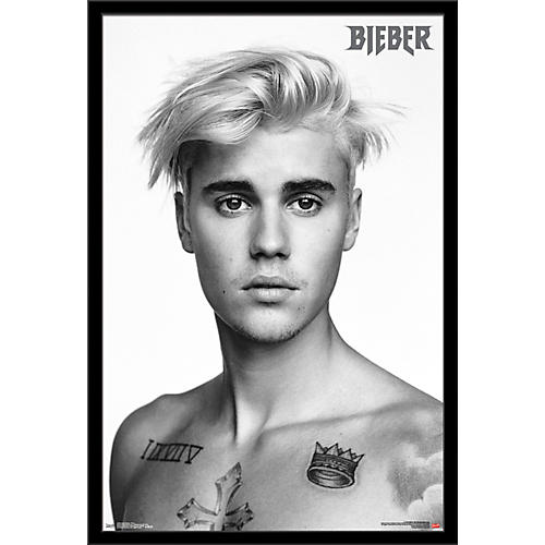 Trends International Justin Bieber - Pinup Poster Framed Black