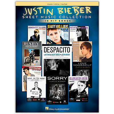 Hal Leonard Justin Bieber - Sheet Music Collection 17 Hit Songs Piano/Vocal/Guitar Songbook
