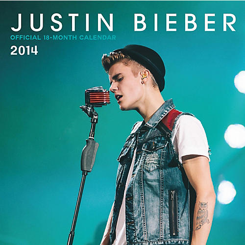 Justin Bieber 2014 Calendar Square 12x12