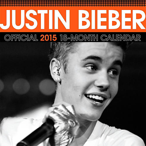 Justin Bieber 2015 Calendar Square 12x12