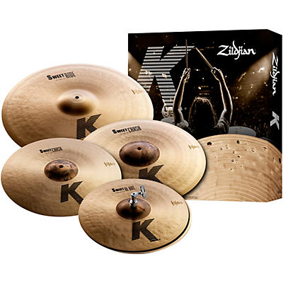 Zildjian K Sweet Cymbal Pack, 14", 16", 21" With Free 18" Crash