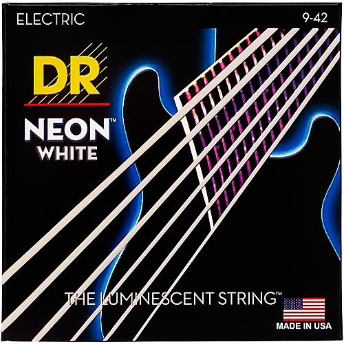 DR Strings K3 NEON Hi-Def White Electric Lite Guitar Strings