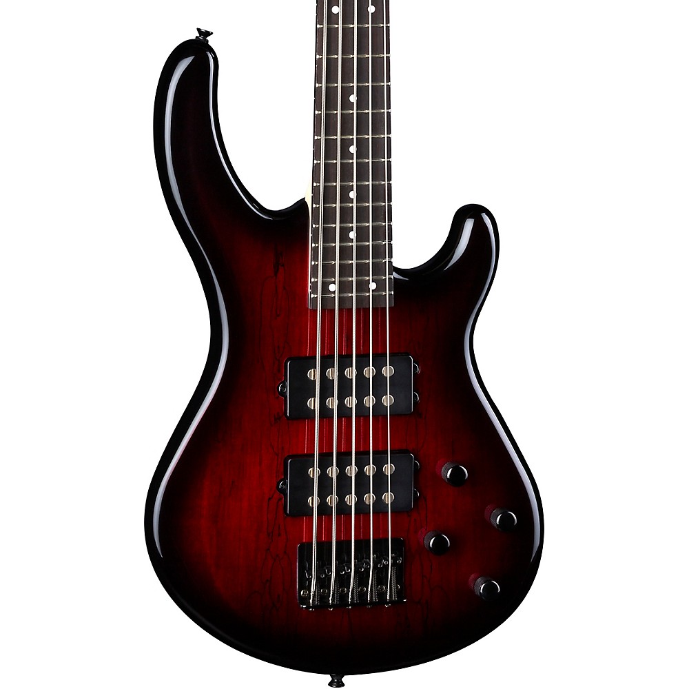 Dean Edge 2.5 Spalt Maple 5-String Electric Bass Guitar Transparent Red