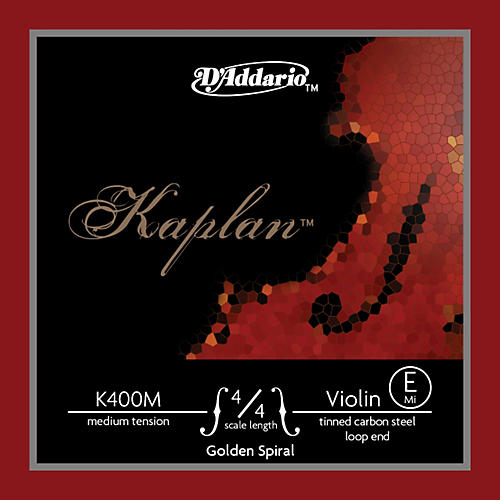 K400 Kaplan Golden Spiral 4/4 Size Violin E String with Loop End