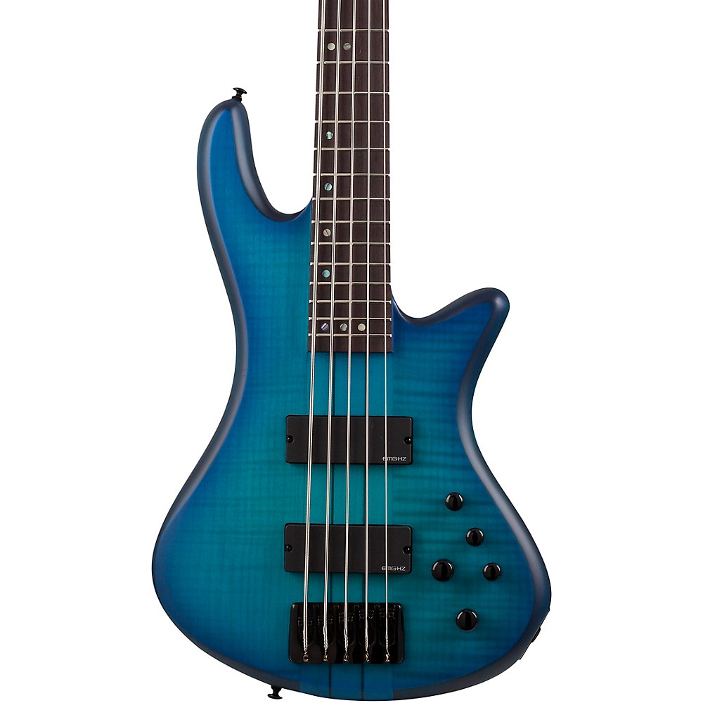 Schecter Guitar Research Stiletto Studio-5 5-String Electric Bass Ocean Blue Burst