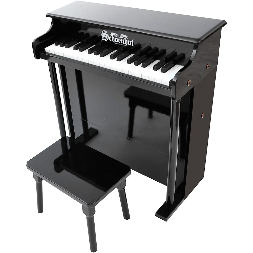 Schoenhut 37-Key Traditional Deluxe Spinet Toy Piano Black