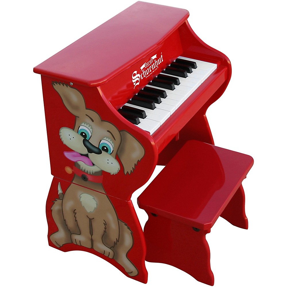 Schoenhut 25-Key Toy Piano With Bench Red