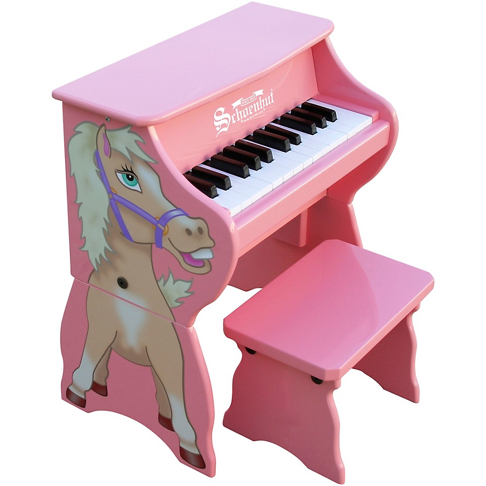 Schoenhut 25-Key Toy Piano With Bench Pink