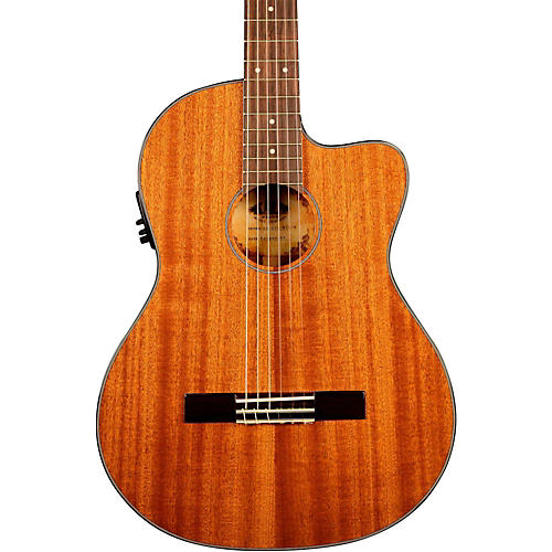 KA-GTR-MTN-E Thinline Mahogany Nylon String Acoustic-Electric Guitar