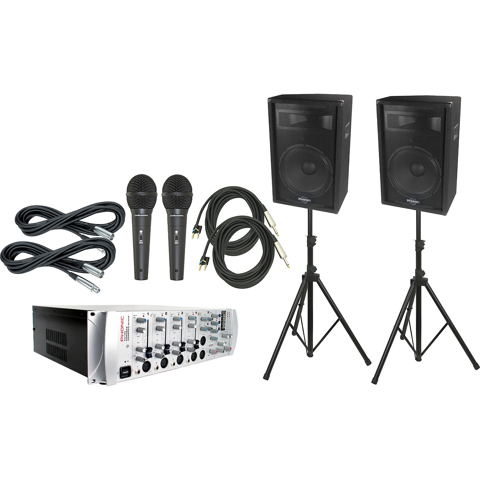 Phonic KA720 Powered Karaoke Mixer / S715 Package Musician's Friend