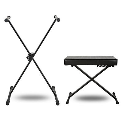 Musician's Gear KBX1 Keyboard Stand & Padded Piano Bench