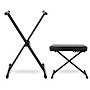 Musician's Gear KBX2 Double-Braced Keyboard Stand & Deluxe Keyboard Bench
