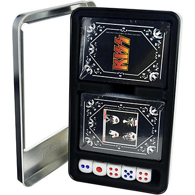 Iconic Concepts KISS - Dynasty/KISS Logo Double Deck Playing Card Set with Dice in Tin Box