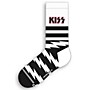 Perri's KISS Lightning Stripes Short Crew Socks White/Black